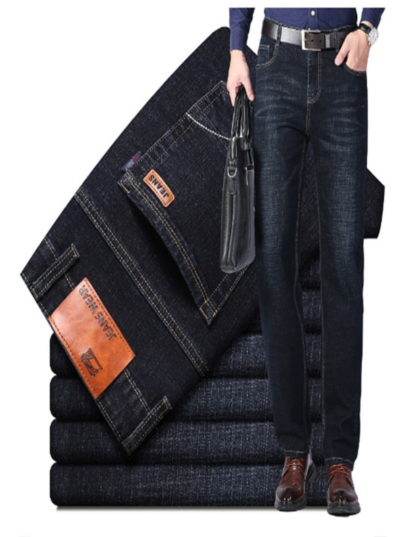 Mens jeans pants straight fit tapered leg skinny jean for work and casual BK-32 - Image 1