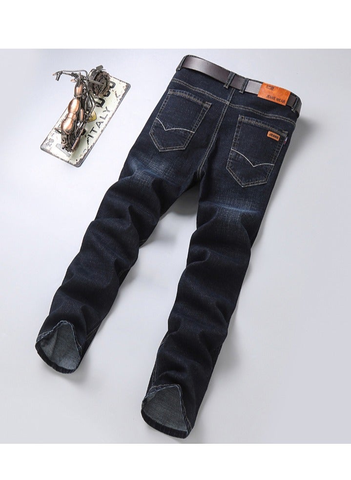Mens jeans pants straight fit tapered leg skinny jean for work and casual BK-32 - Image 2