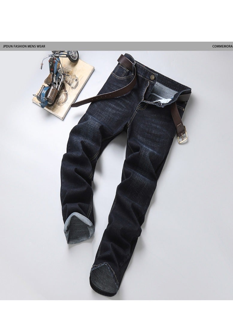 Mens jeans pants straight fit tapered leg skinny jean for work and casual BK-32 - Image 5