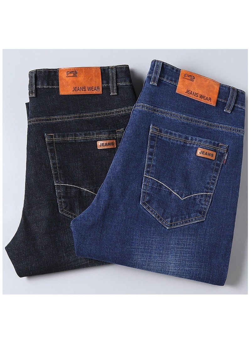 Mens jeans pants straight fit tapered leg skinny jean for work and casual BK-32 - Image 4