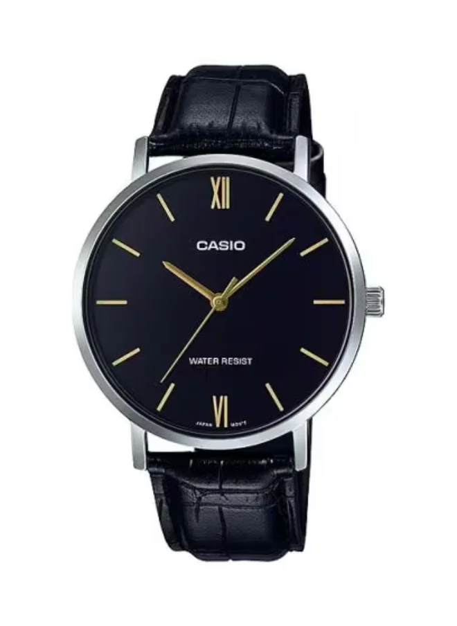 CASIO CASIO Men's Analog Black Dial Watch - MTP-VT01L-1BUDF
