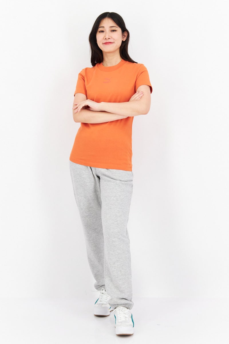 PUMA Women Sportswear Fit Short Sleeve Outdoor Tops, Dark Orange - Image 3