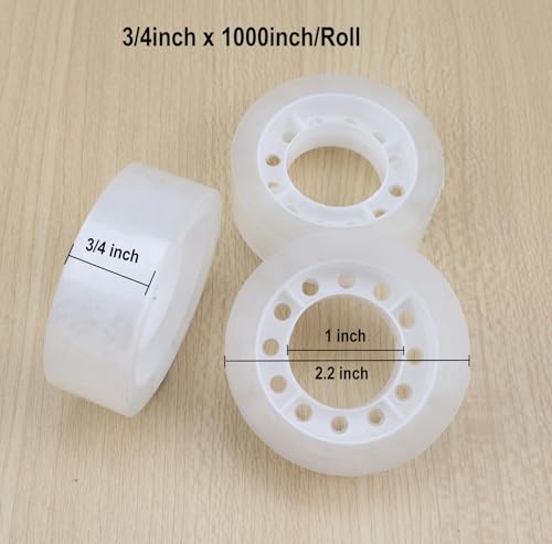 Aacehlh Desktop Tape Dispenser,1 Pack Pink Tape Dispensers with 12Rolls Transparent Tape, for Packaging in Office,Restaurant, Flower Shop,Cake Shop (Pink) - Image 5