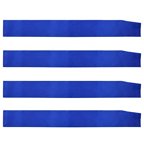 GDTO8820 4 Pcs Blank Customizable Satin Sash, Sashes Plain Sashes Party Accessory for Graduation Wedding Party, Satin Sashes Pageant, Make Your Own Sashes,Royal Blue Party Plain Pageant Sashes(Dark blue) - Image 1