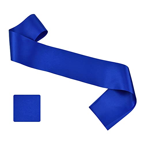 GDTO8820 4 Pcs Blank Customizable Satin Sash, Sashes Plain Sashes Party Accessory for Graduation Wedding Party, Satin Sashes Pageant, Make Your Own Sashes,Royal Blue Party Plain Pageant Sashes(Dark blue) - Image 3