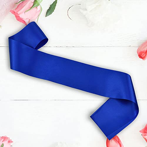 GDTO8820 4 Pcs Blank Customizable Satin Sash, Sashes Plain Sashes Party Accessory for Graduation Wedding Party, Satin Sashes Pageant, Make Your Own Sashes,Royal Blue Party Plain Pageant Sashes(Dark blue) - Image 5