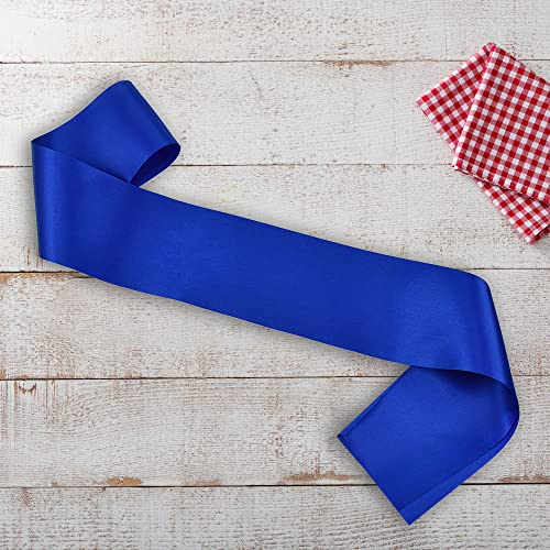 GDTO8820 4 Pcs Blank Customizable Satin Sash, Sashes Plain Sashes Party Accessory for Graduation Wedding Party, Satin Sashes Pageant, Make Your Own Sashes,Royal Blue Party Plain Pageant Sashes(Dark blue) - Image 4