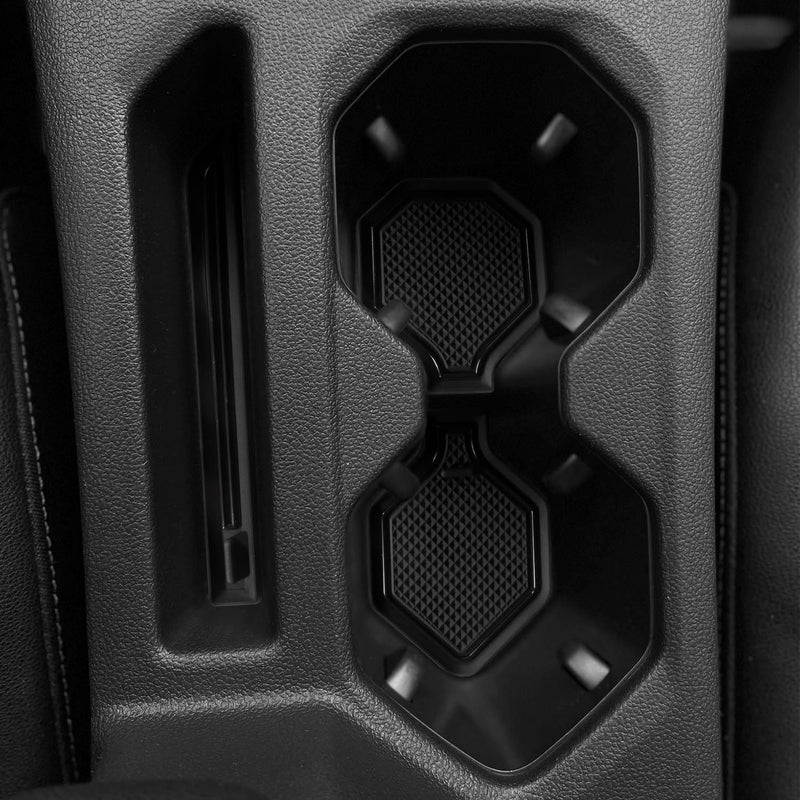 KENTUTO for Jetta Accessories 2026 2025 20242019 Cup Holder Protector Inserts Liners Mat Pad Anti Dust Coasters NonSlip Mat Car Interior Decoration Black Trim4pcsSet - Image 3
