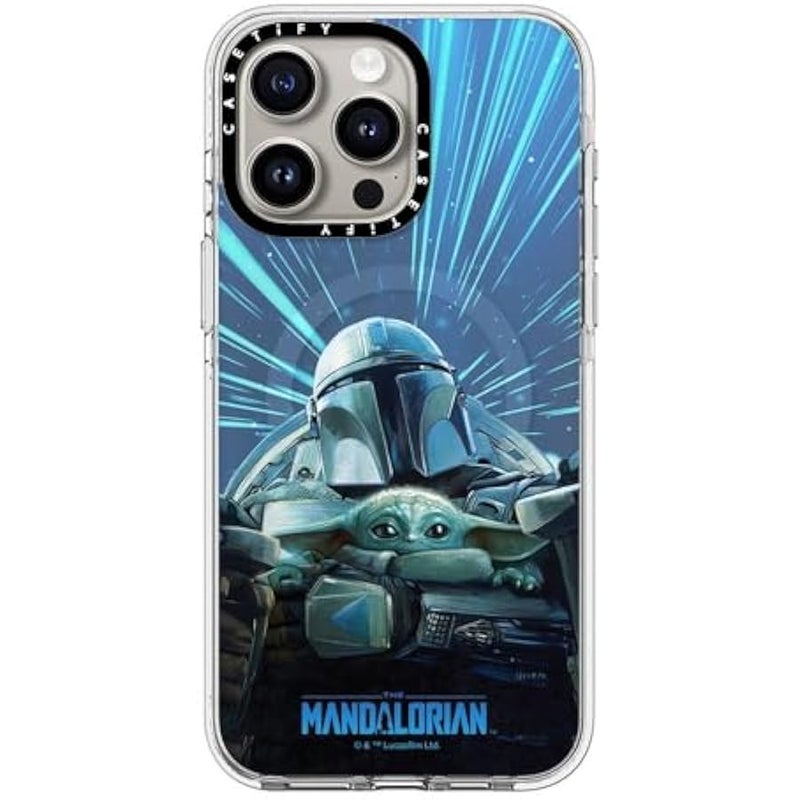 Casetify Clear iPhone 15 Pro Max Case 【Mandalorian Co-Lab/Not Yellowing / 6.6ft Drop Protection/Compatible with Magsafe】 - You Ready for an Adventure - Clear - Image 1