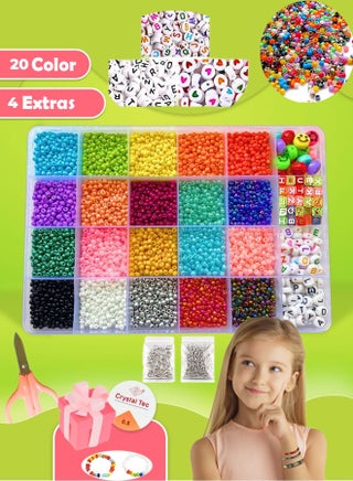 Craft Beads Assorted Kit with Organizer Box for DIY Bracelets, Jewelry Making - pzsku/ZCC0715A27DA9EBDF834FZ/45/_/1691788081/ef5c894d-232c-4257-9632-6a73eb1c25fb