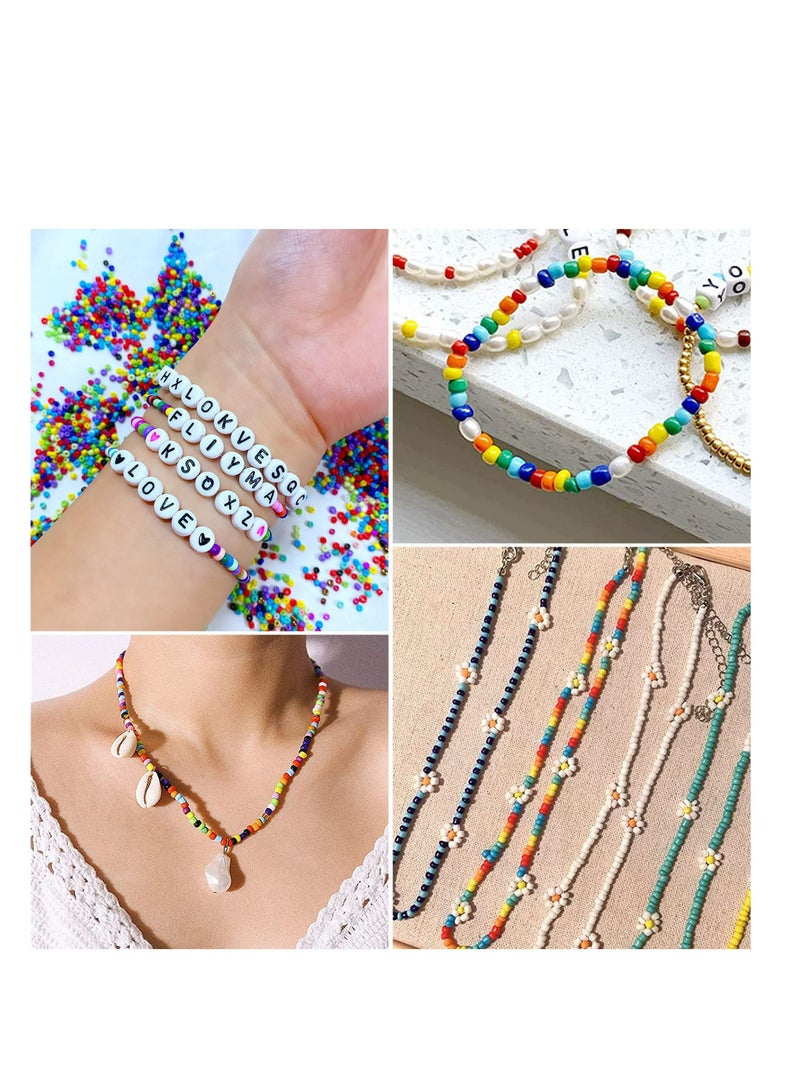 Craft Beads Assorted Kit with Organizer Box for DIY Bracelets, Jewelry Making