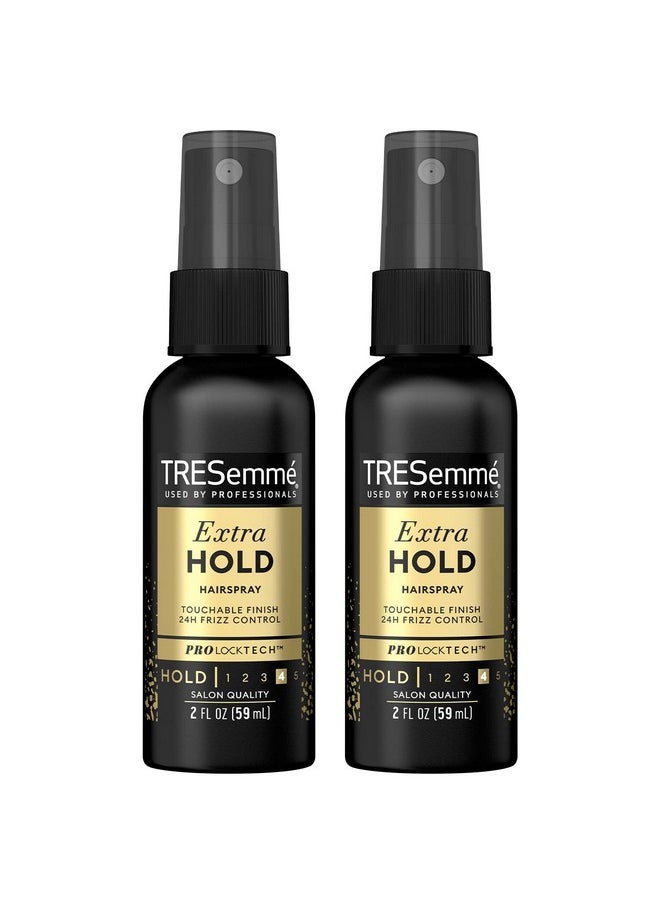 TRESemmé Tres Two Spray With Extra Hold Nonaerosol Hairspray Travel Size Extrafirm Control Strong Hold With Touchable Feel Humidity Resistant Frizz Control 2 Pk 2 Oz Bottles  - Image 1