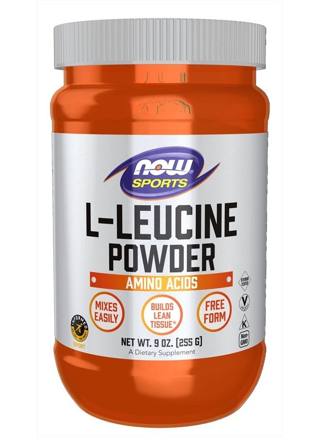 now Sports Nutrition, L-Leucine Powder, Builds Lean Tissue*, Amino Acids, 9-Ounce - Image 1