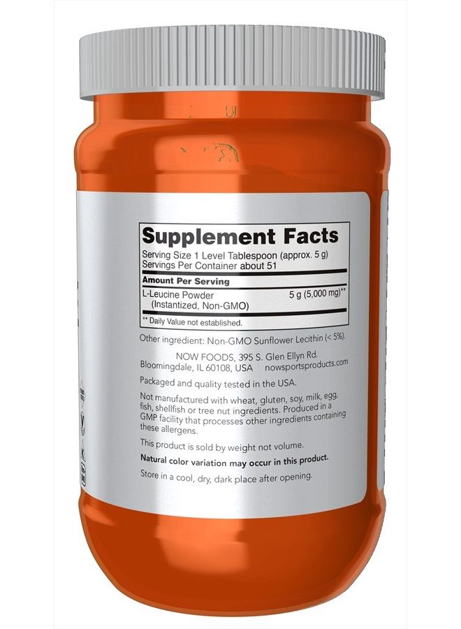 now Sports Nutrition, L-Leucine Powder, Builds Lean Tissue*, Amino Acids, 9-Ounce - Image 2