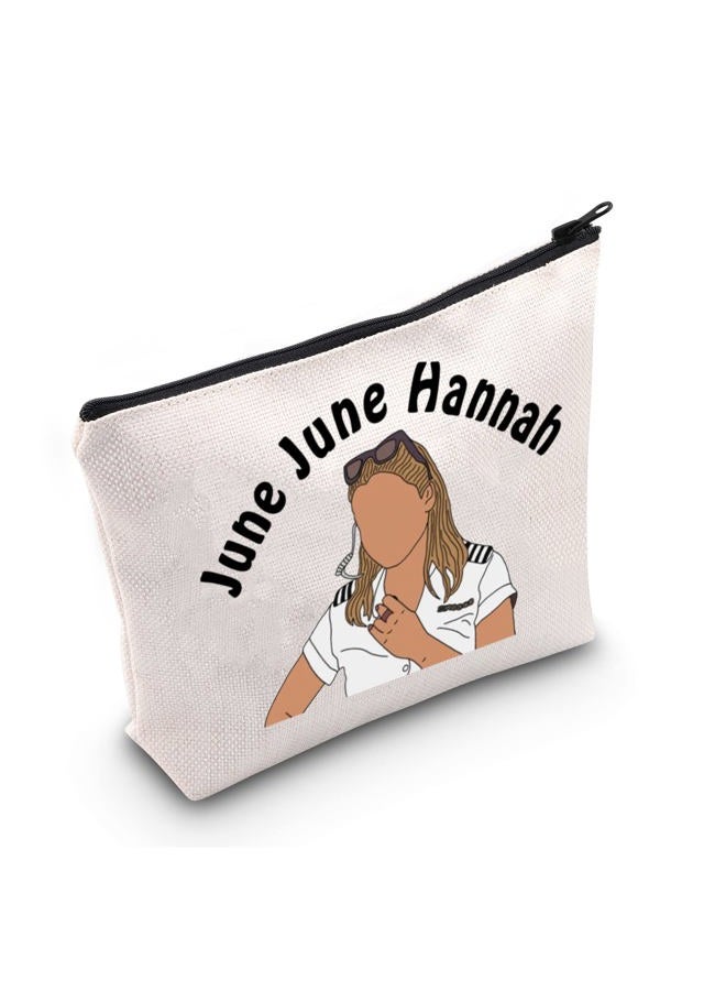 LEVLO Funny Deck Quotes Gifts June June Hannah Makeup Bags Housewives Yachtie Sayings TV Travel Toiletry Bags(June Hannah) - Image 1