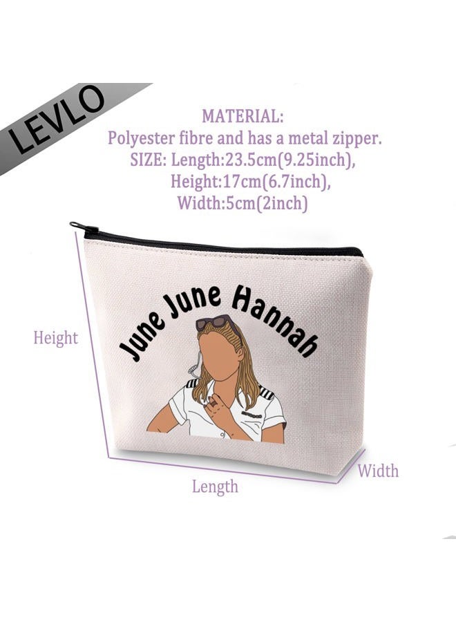 LEVLO Funny Deck Quotes Gifts June June Hannah Makeup Bags Housewives Yachtie Sayings TV Travel Toiletry Bags(June Hannah) - Image 2
