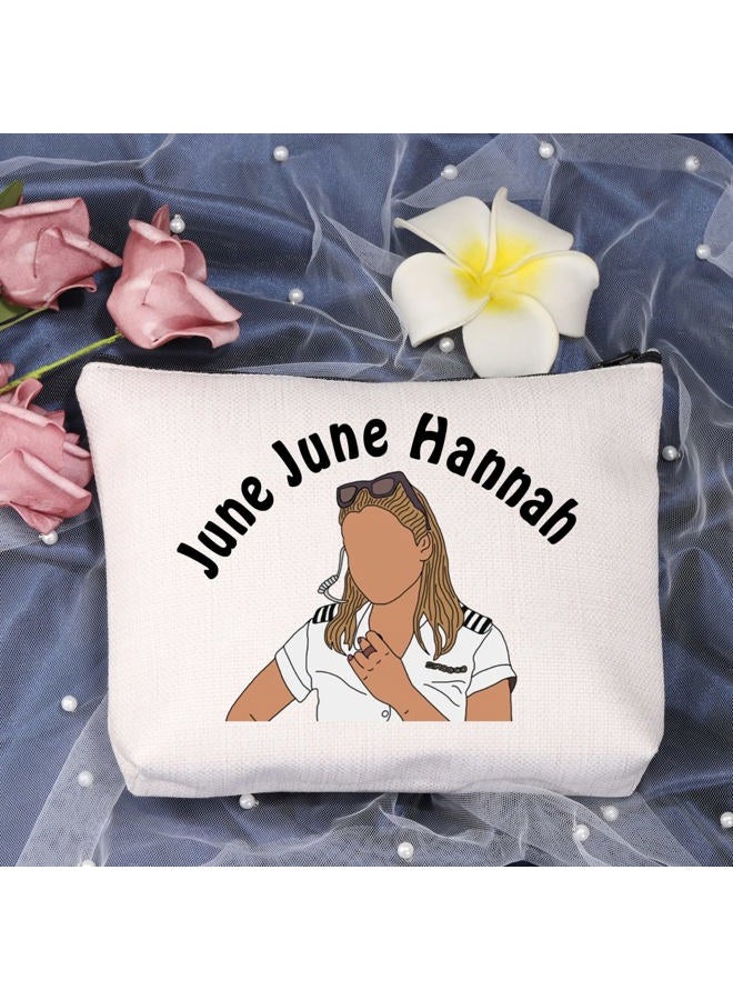 LEVLO Funny Deck Quotes Gifts June June Hannah Makeup Bags Housewives Yachtie Sayings TV Travel Toiletry Bags(June Hannah) - Image 3