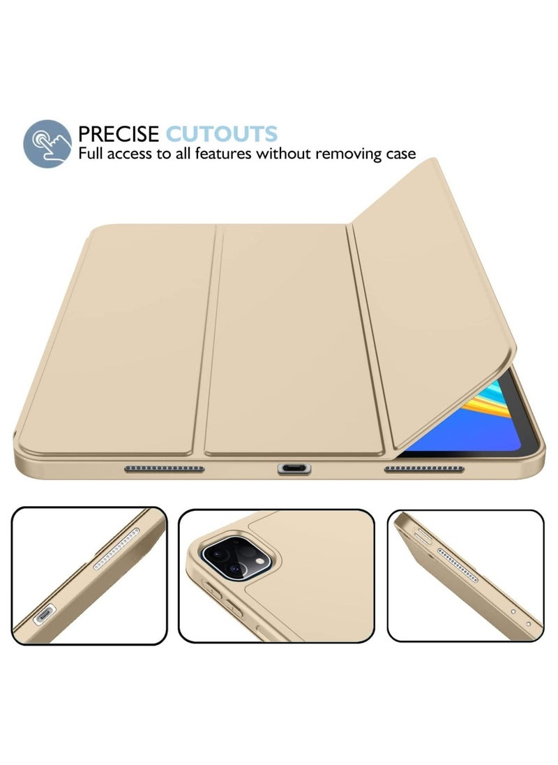 Generic - New iPad Pro 12.9 Case 2022(6th Gen)/2021(5th Gen) with Pencil Holder [Support iPad 2nd Pencil Charging/Pair],Trifold Stand Smart Case with Soft TPU Back - Image 1