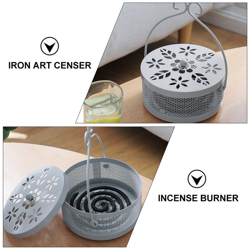 1Pc Iron Art Incense Burner Decorative Rack Burner Adornment - Image 5