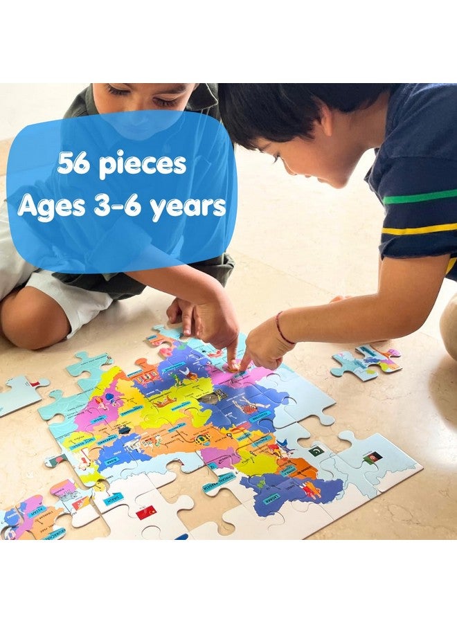 CocoMoco Kids India Map Jigsaw Puzzle For Kids, Toddlers - 56 Pieces Puzzle With States, Dances, Monuments And More, Educational Toy Birthday Return Gift For 2-7 Years By Cocomoco - Image 4