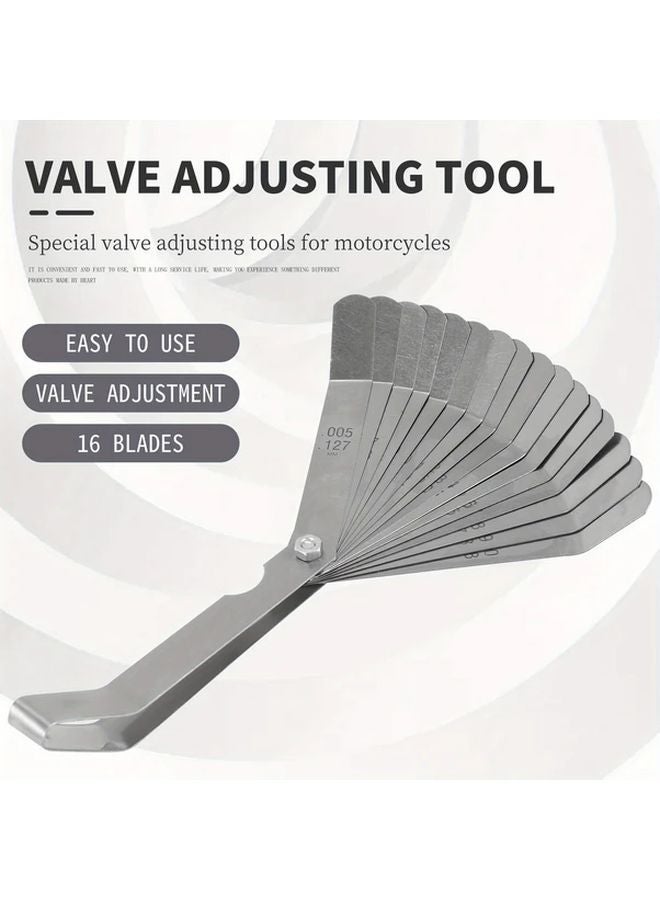 3 Pcs Silvery Valve Adjustment Wrench Set with 0 005 0 020 Inch Feeler Gauge - Image 5