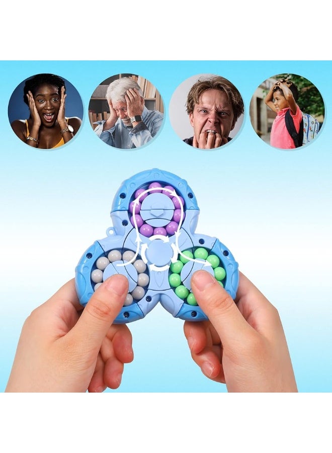 FRIUSATE Magic Bean Puzzle Toy, Rotating Magic Bean Fidget Spinner Toys for Kids, Stress Relief Anxiety Relief and Autism Puzzles for Teens Adults, Learning&Education Toys and Gifts - Image 1