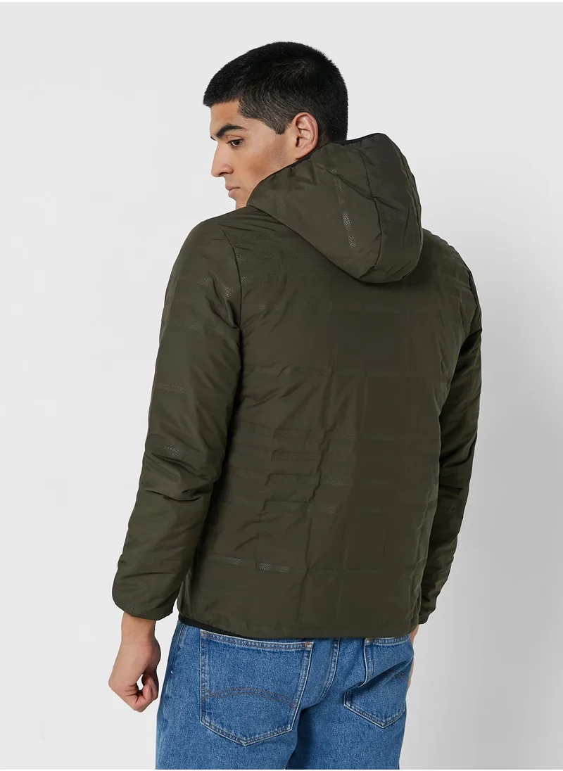 Seventy Five Embossed Hooded Jacket