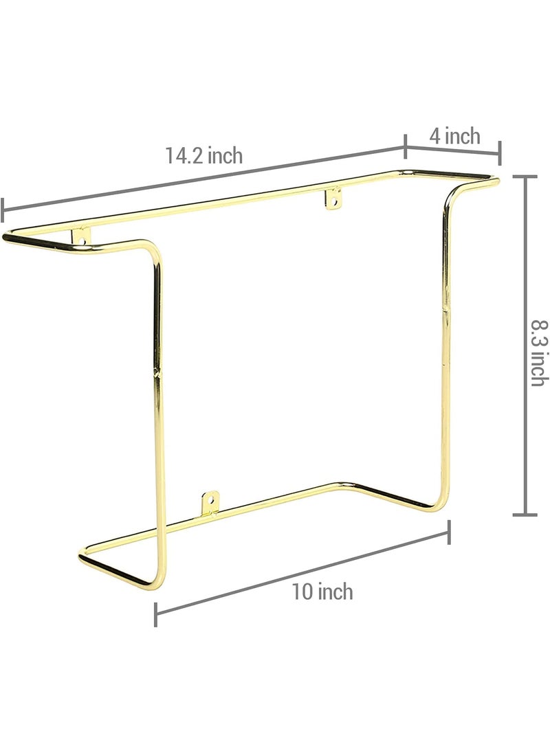 Generic INDIAN DECOR 25014 Modern Chrome Plated Metal Wire Wall Mounted Vinyl LP Record Storage Holder Album Display Rack Set of 2  - Image 5