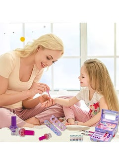 Beauenty Kids Makeup kit for Girl, Washable Makeup Set Toy with Real Cosmetic Case, Safe & Non-Toxic Kids Makeup Set, Pretend Play Makeup Beauty Set Birthday Toys Gift for 3-10 Years Old Kid  - Image 4