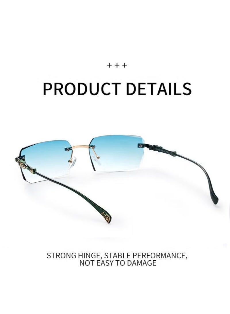 Elanova New Rimless Fashion Trend Sunglasses Personalized Sunglasses UV Protection Unisex - Image 4