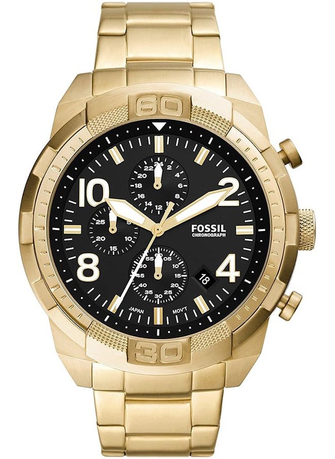 FOSSIL Fossil Men's Bronson Stainless Steel Quartz Chronograph - Gold - FS5877  - Image 1