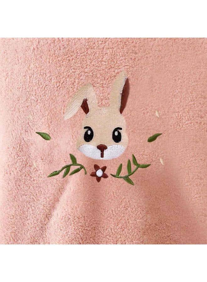 CMGTYYD Kids Hooded Bath Towel - Super Soft & Absorbent Coral Fleece, Rabbit Swim Cover-Up, Quick Dry Lightweight Pool & Beach Towel for Boys Girls Ages 0-4 (Pink) - Image 4