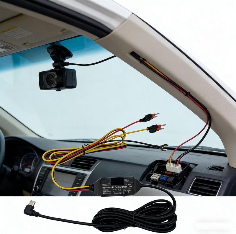 Type C Hardwire for Driving Recorder Featuring 4 Stage Energy Defense and Digital Monitor Car Video Recorder Power Cord Hardwire Set with Type C Output - Image 3