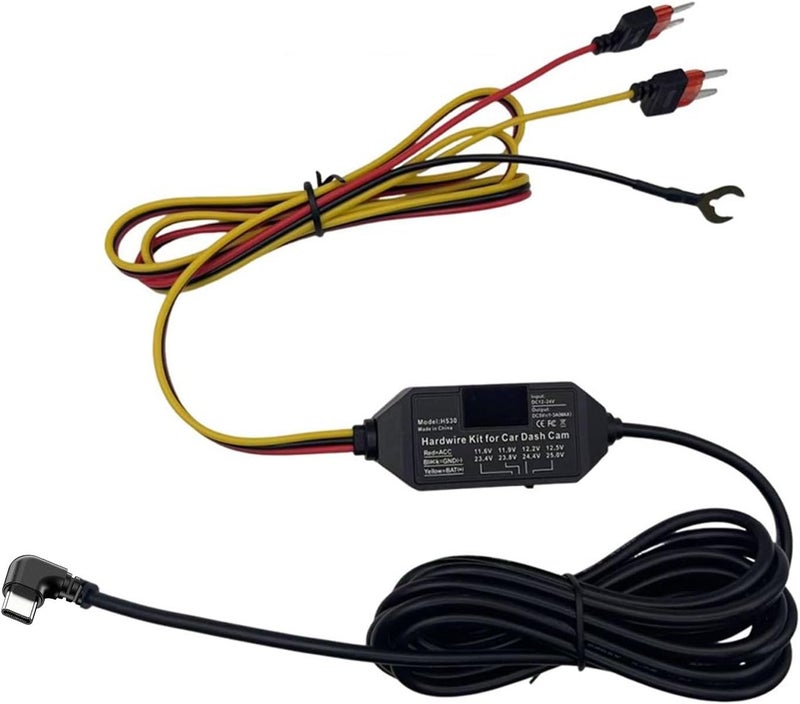 Type C Hardwire for Driving Recorder Featuring 4 Stage Energy Defense and Digital Monitor Car Video Recorder Power Cord Hardwire Set with Type C Output - Image 5
