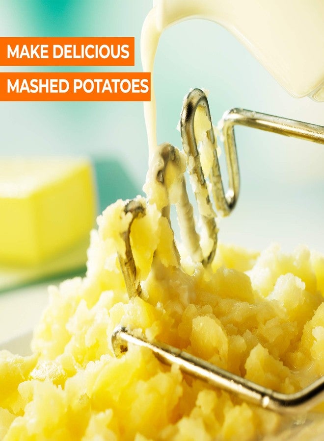 Zulay Kitchen Potato Masher Stainless Steel - Premium Masher Hand Tool and Potato Smasher Metal Wire Utensil for Best Mash for Bean, Avocado, Egg, Mini Mashed Potatoe, Banana & Other Food - Image 5
