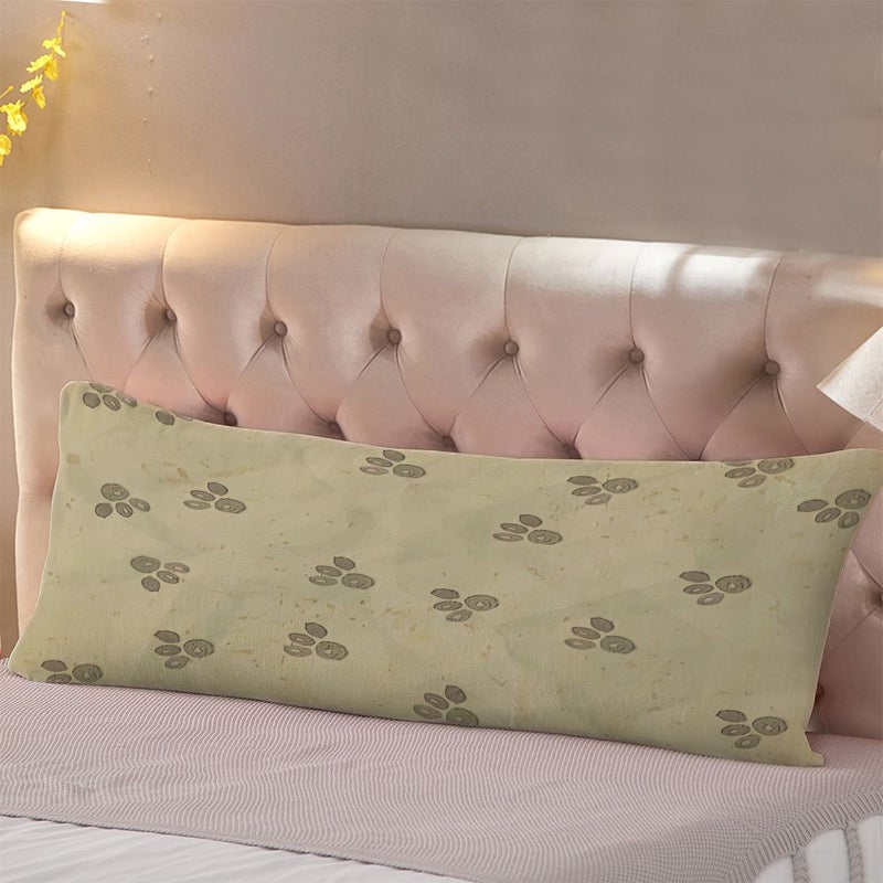 Ultra Soft Body Pillow 20x54 Inches Double Sided Paw Design Breathable Polyester Machine Washable For All Sleepers - Image 1