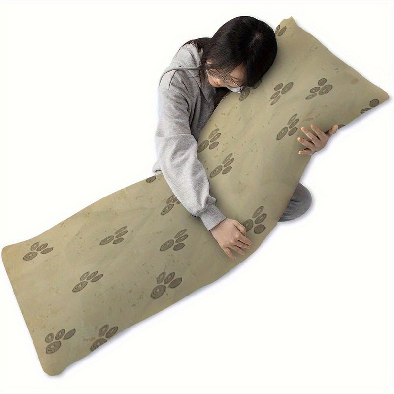 Ultra Soft Body Pillow 20x54 Inches Double Sided Paw Design Breathable Polyester Machine Washable For All Sleepers - Image 5