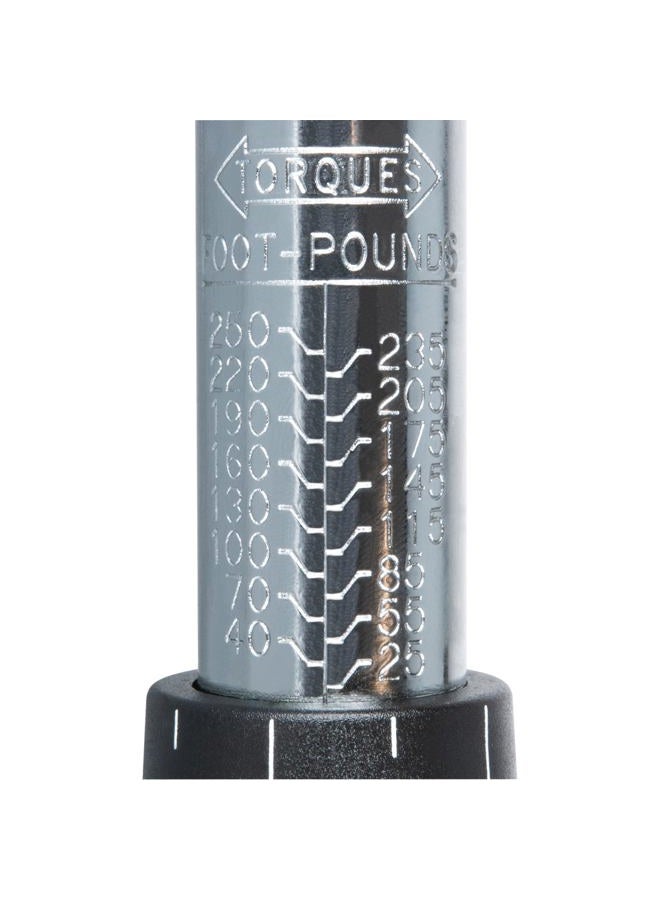 Performance Tool M199 1/2-Inch Drive Click Torque Wrench With Patented Torque Adjusting Locking Collar (25 to 250 ft/lb) - Image 5