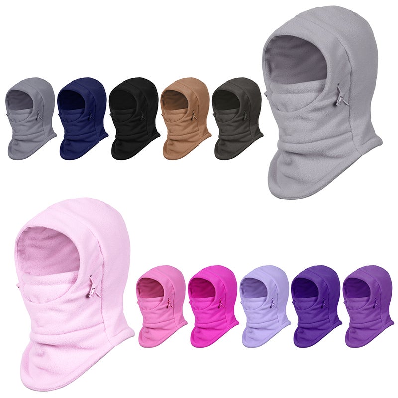 Kids Balaclava Hood Ski Face Mask Neck Warmer Winter Fleece Hat for Boys and   Girls - Image 3