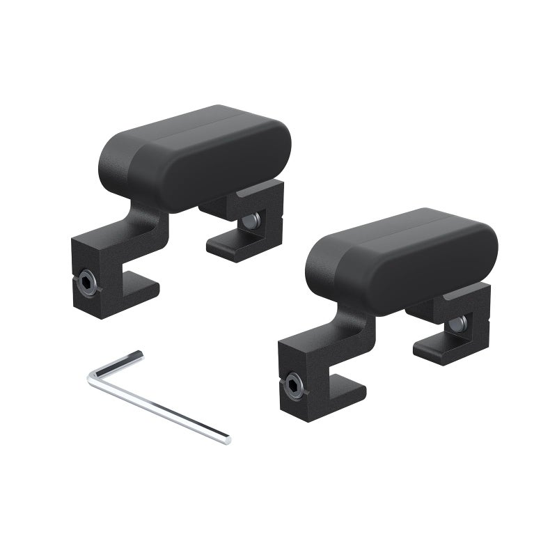 Easelife Barn Door Stopper 2pcs Sliding Door Stop for 1916 Top Track with Hex Wrench Rubber Buffer AntiDerailment Hardware for Single and Double Barn Doors Black - Image 2