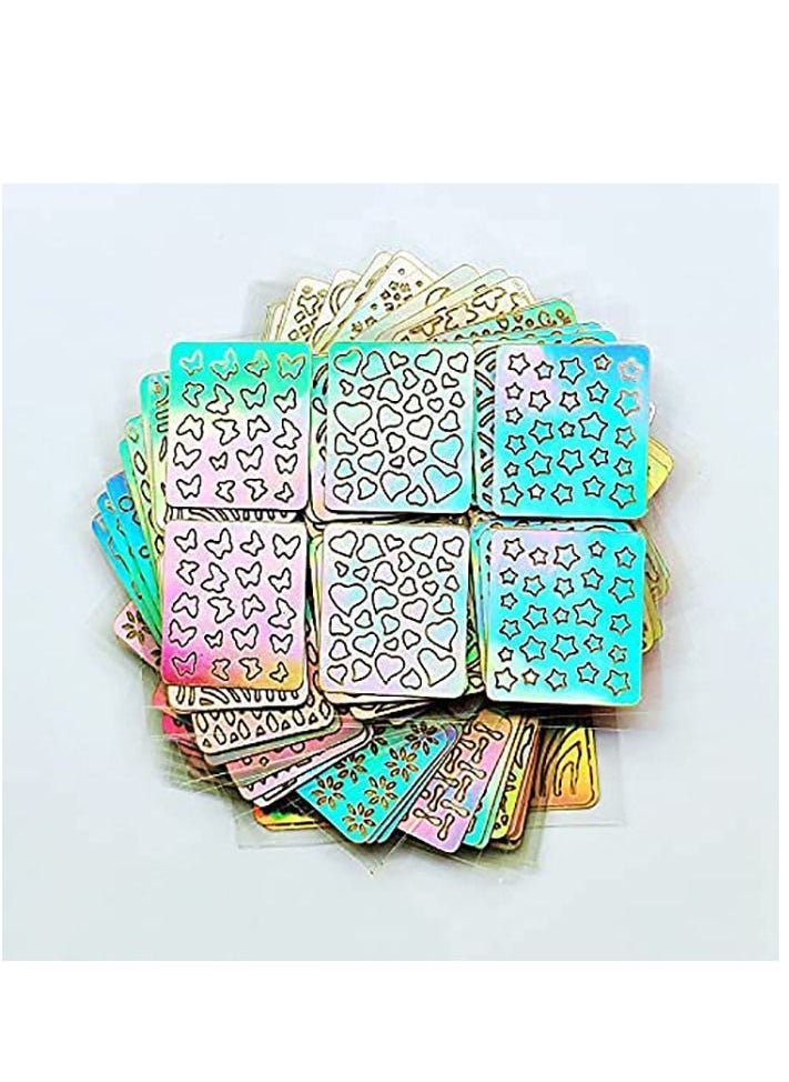 KASTWAVE 24PCS Nail Art Decals Hollowed-Out Nail Art Decals and 3D Nail Art Decals Hollow Nail Paste Stickers Nail Vinyls Stencils Nails Sticke for Nail Art Design  - Image 4