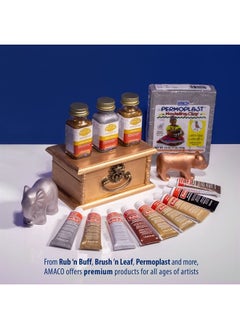 Rub n Buff Wax Metallic Finish - Rub n Buff Grecian Gold 15ml Tube - Versatile Gilding Wax for Finishing Furniture Antiquing and Restoration - Rub and Buff Colors Single Tube