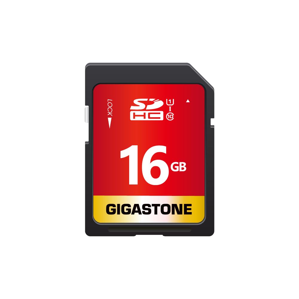 GIGASTONE 16GB SD Card UHS-I U1 Class 10 SDHC Memory Card High-Speed Full HD Video Canon Kodak Olympus Digital Camera