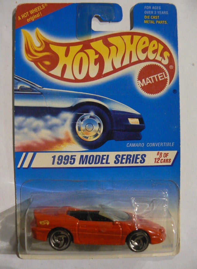 Hot Wheels 1995 Model Series #8 of 12 Cars Camaro Convertible with Razor Wheels - Image 1