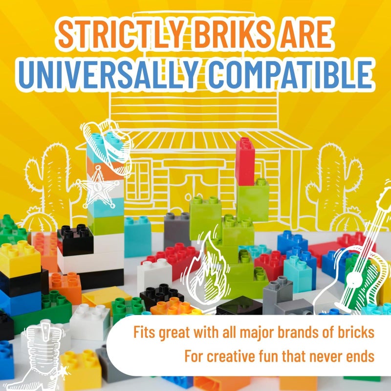 Strictly Briks مجموعة كتل البناء من ستريكتلي بريكس - متوافقة مع ليغو ديوبلو - مجموعة متعددة الألوان مكونة من 108 قطعة - لعبة بناء للأطفال من عمر 3 سنوات فما فوق - Image 4