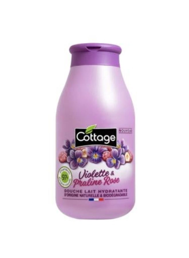 Hydrating Shower Milk, Violet and Praline Rose Scent, 250ml
