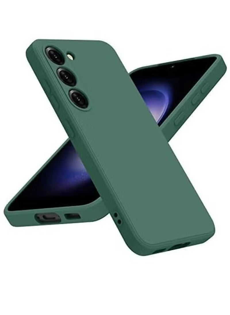 Raxoom Samsung Galaxy S24 Plus Soft Silicone Gel Rubber Cover â€“ Shockproof Matte Finish with Inner Fabric Lining & Camera Protection â€“ Green - Image 4