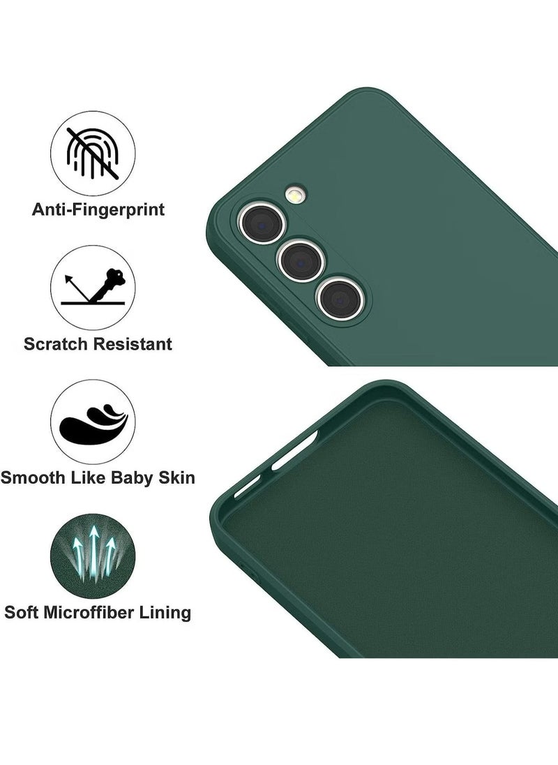 Raxoom Samsung Galaxy S24 Plus Soft Silicone Gel Rubber Cover â€“ Shockproof Matte Finish with Inner Fabric Lining & Camera Protection â€“ Green - Image 2