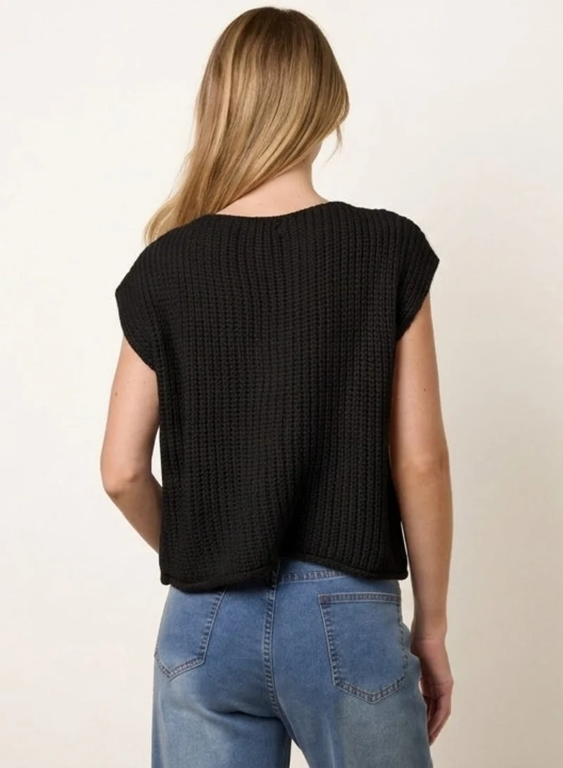 Blue Vanilla Two Pocket Knitted Waistcoat