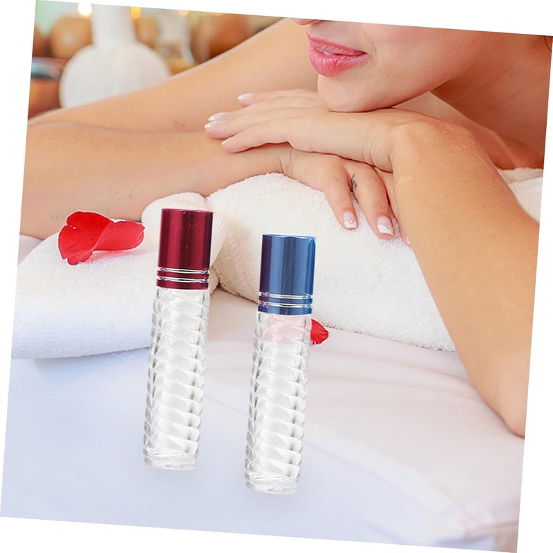 ABOOFAN 12pcs 5ml Glass Perfume Bottles Mini Roll-on Bottles Refillable Roller Ball with Cap for Essential Oils Travel Use Random Color - Image 5